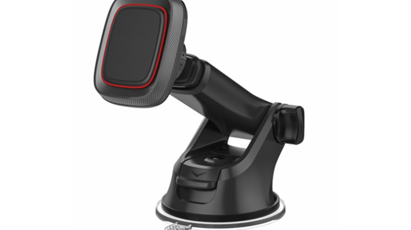 SUPORT TELEFON AUTO MAGNETIC CU FIXARE PE BORD/PARBRIZ CU VENTUZA