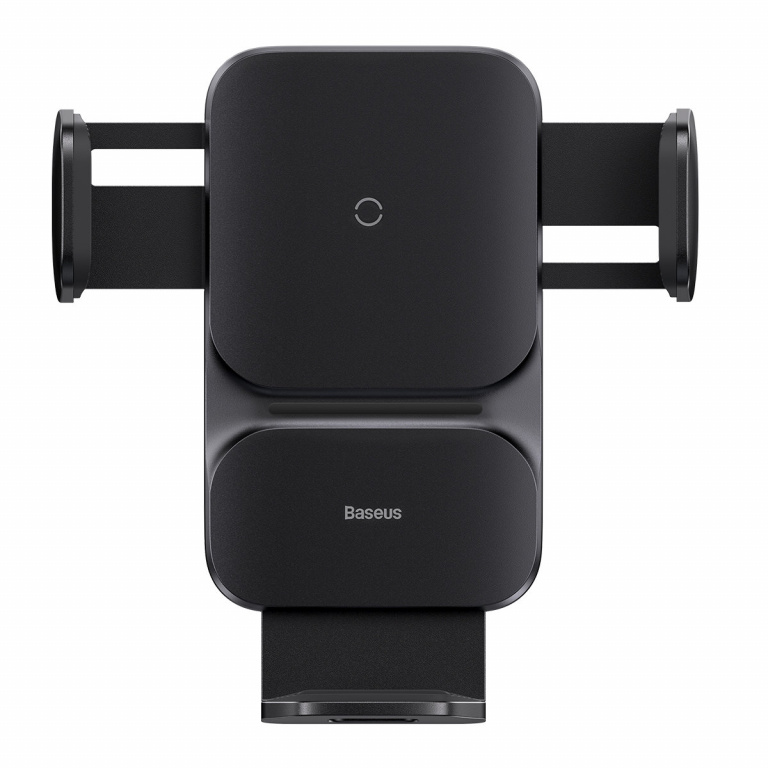 Suport Telefon Cu Incarcare Wireless Qi 15W Baseus Wisdom Cu Prindere In Grila Negru CGZX000001