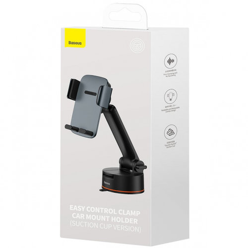 Suport Telefon Cu Ventuza Baseus Easy Control Pro Gri SUYK020014