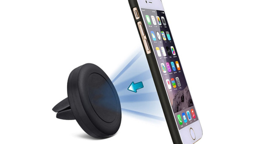 SUPORT TELEFON MAGNETIC AUTO CU FIXARE IN GRILA DE VENTILATIE