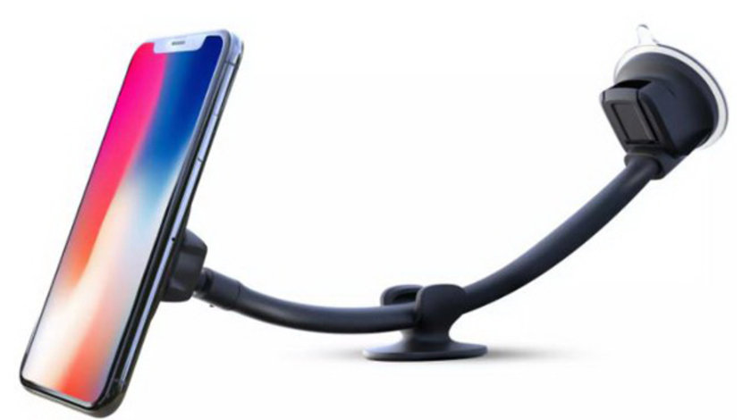 SUPORT TELEFON MAGNETIC AUTO CU FIXARE PE PARBRIZ CU VENTUZA