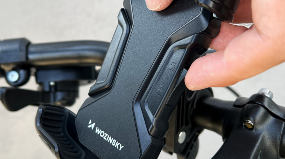 Suport Telefon Puternic Wozinsky Pentru Ghidonul Unei Biciclete, Motociclete, Scutere Negru (WBHBK6)