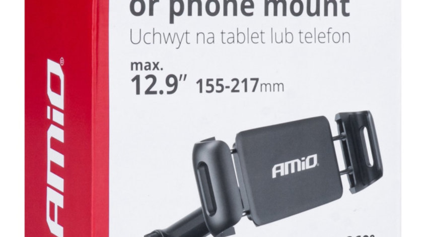 Suport Telefon / Tableta Auto Cu Ventuza Pentru Bord Sau Parbriz Amio 6.5'-12.9' 03798