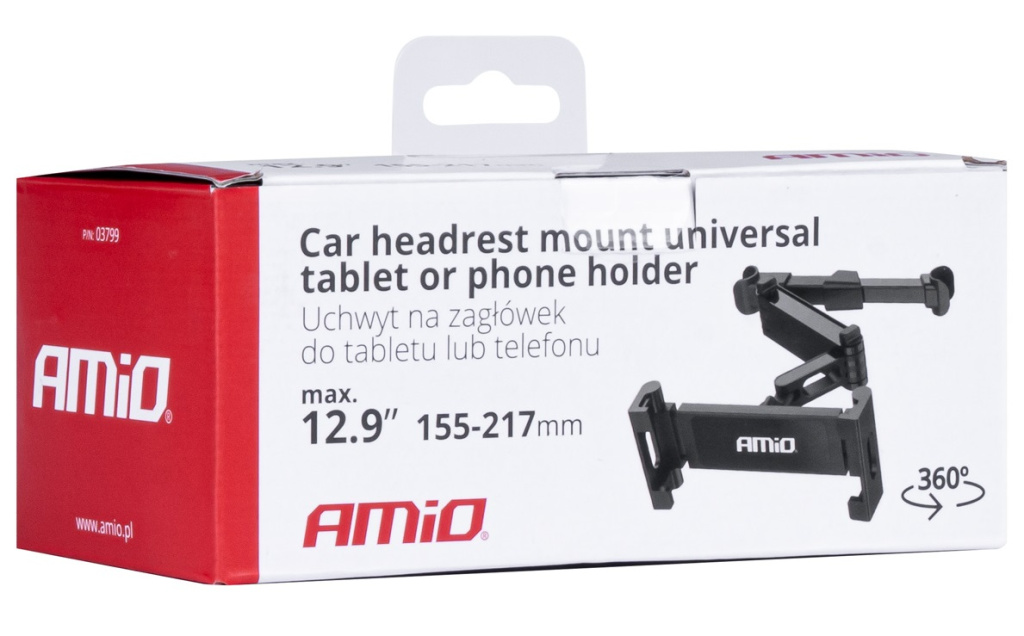 Suport Telefon / Tableta Auto Pentru Tetiera Amio 6.5'-12.9' 03799