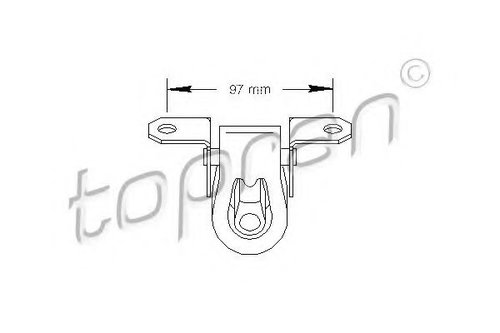Suport, toba esapament VW PASSAT Variant (3A5, 35I) (1988 - 1997) TOPRAN 108 644 piesa NOUA