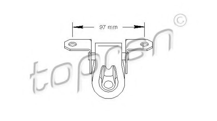 Suport, toba esapament VW TRANSPORTER IV bus (70XB, 70XC, 7DB, 7DW, 7DK) (1990 - 2003) TOPRAN 108 644 piesa NOUA