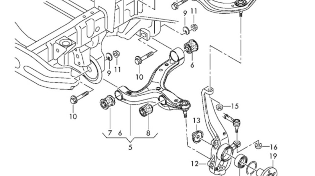 Suport trapez Volkswagen Amarok 2H 2015 2016 OEM 2H0407021B