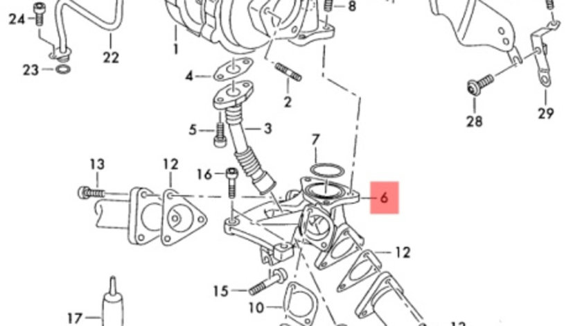 Suport turbo Audi A4 B8 2.7 TDI CGK OEM 059131799R