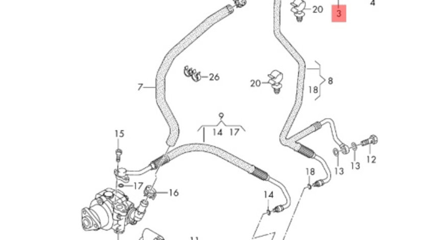 Suport vas servodirectie Volkswagen Amarok 2H 2015 2016 OEM 2H0959195B