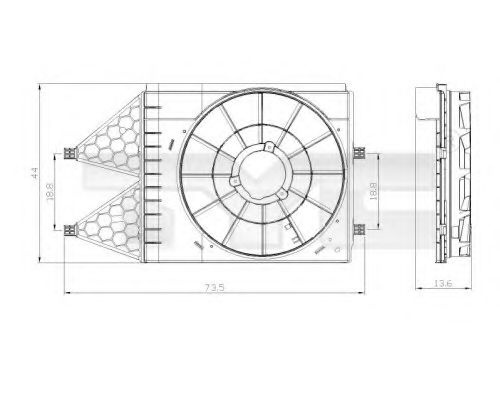 Suport, ventilator SKODA ROOMSTER (5J) (2006 - 2015) TYC 837-0033-1 piesa NOUA