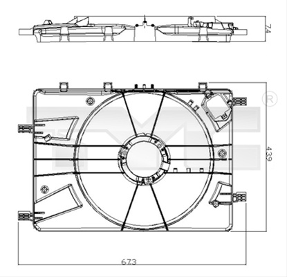 Suport, Ventilator Tyc Opel 825-0016-1