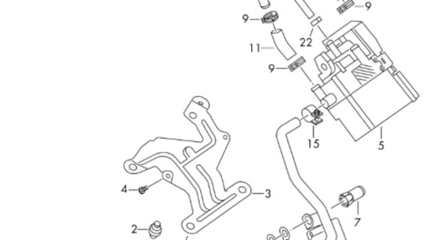 Suport Webasto Volkswagen Amarok 2H 2015 2016 OEM 2H0819827