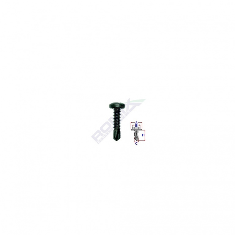 Surub Autoforant Negru 4.2x16 Set 100 Buc Romix C60162-RMX
