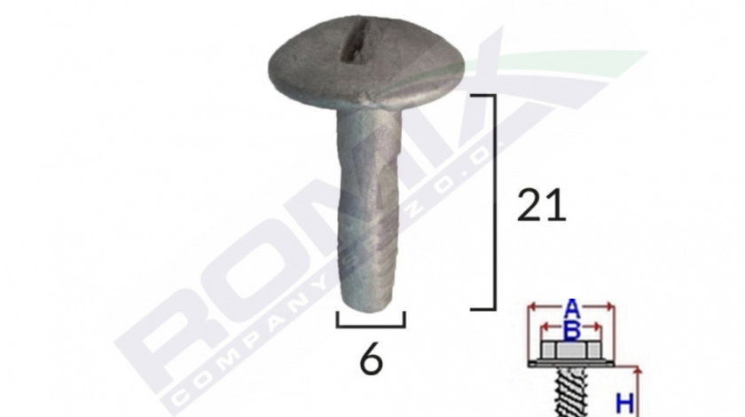 Surub Capac Motor Pentru Citroen/peugeot 6x21mm - Metalic Set 5 Buc Romix C30718-RMX