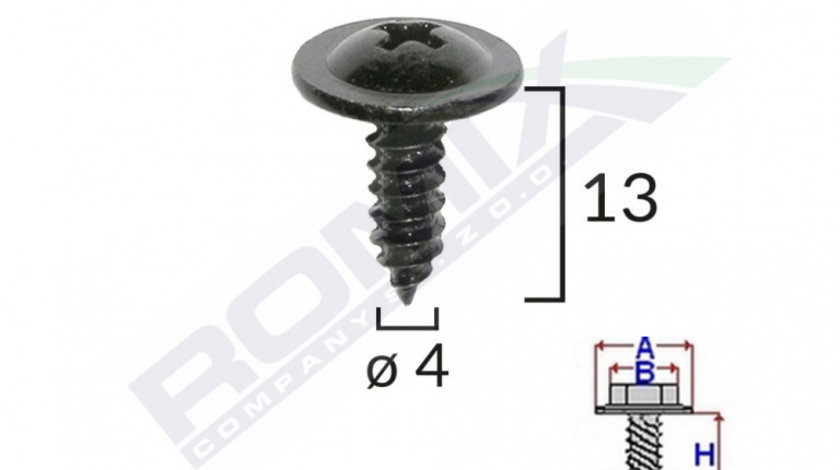 Surub Cu Cap Incrucisat Diametru 4mm Set 10 Buc Romix C60461-RMX