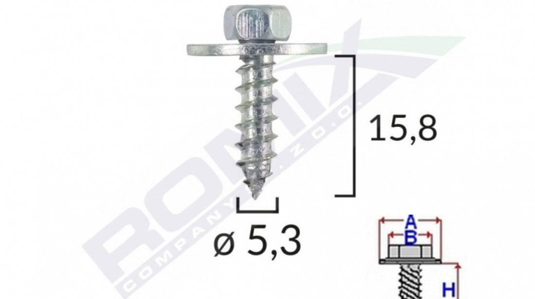 Surub Cu Saiba Ford Opel 5.5x19mm Set 10 Buc Romix 45099-RMX