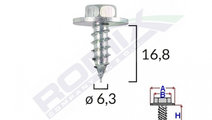 Surub Cu Saiba Universal 6.3x16.8mm Set 10 Buc Rom...