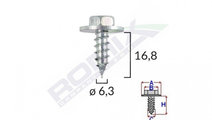 Surub cu saiba universal 6.3x16.8mm set 10 buc UNI...