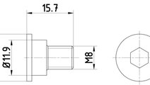 Surub, disc frana punte fata (TPM0003 TEXTAR) ALPI...