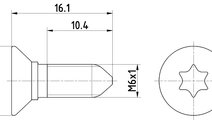 Surub, disc frana punte fata (TPM0008 TEXTAR) AUDI...