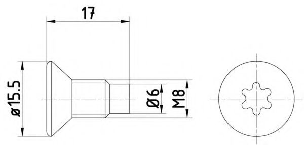 Surub, disc frana RENAULT SCENIC I (JA0/1) (1999 - 2003) TEXTAR TPM0004 piesa NOUA