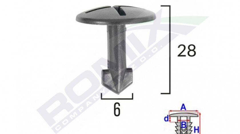 Surub Fixare Elemente Roata Pentru Audi/seat 8x28mm - Negru Set 5 Buc Romix C10134-RMX