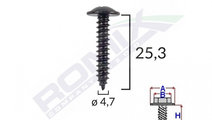 Surub Fixare Pentru Alfa Romeo/fiat 4.7x25.3mm - N...