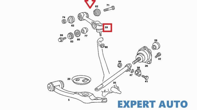 Suspensie roata axa fata stanga Mercedes S-Class (1972-1980) [W116] 123 330 46 07