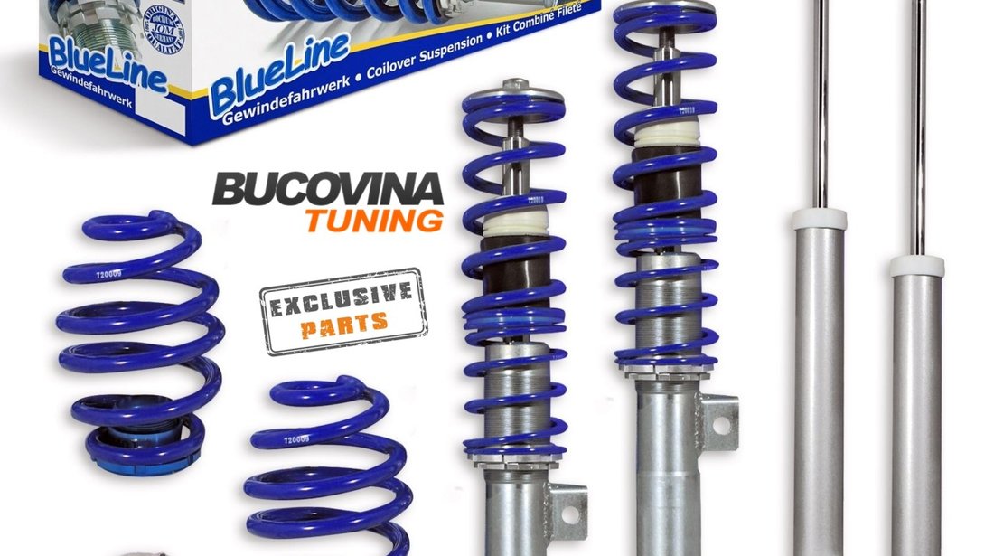 Suspensie Sport compatibila cu BMW Seria 3 E46 (98-05) JOM Blueline reglabila