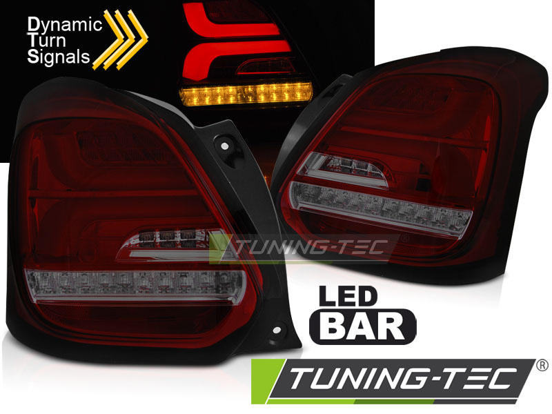 SUZUKI SWIFT VI 17- ROSU SMOKE LED SEQ