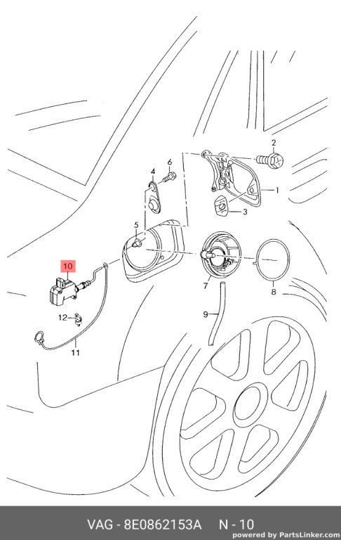 Switch deschidere usa rezervor Audi A4 8E 2006 2007 BLB OEM 8E0862153A