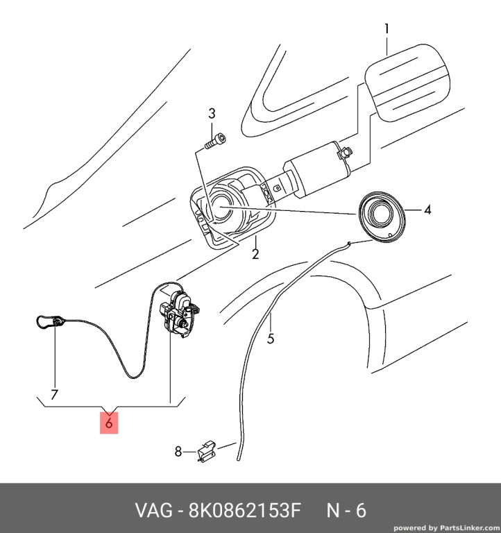 Switch deschidere usita rezervor Audi A4 B8 2.7 TDI CGK OEM 8K0862153F