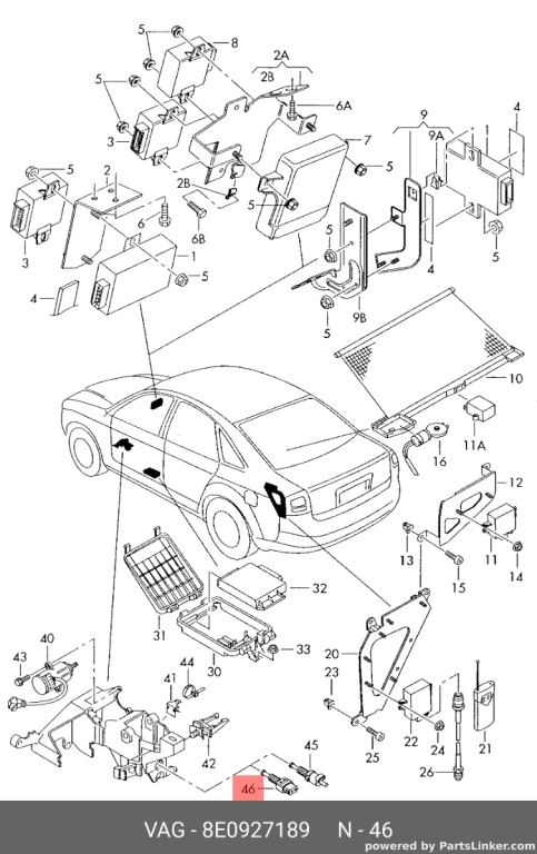 Switch frana 8E0927189 Audi A4 B6 Sedan 2003 1.8T AVJ OEM 8E0927189