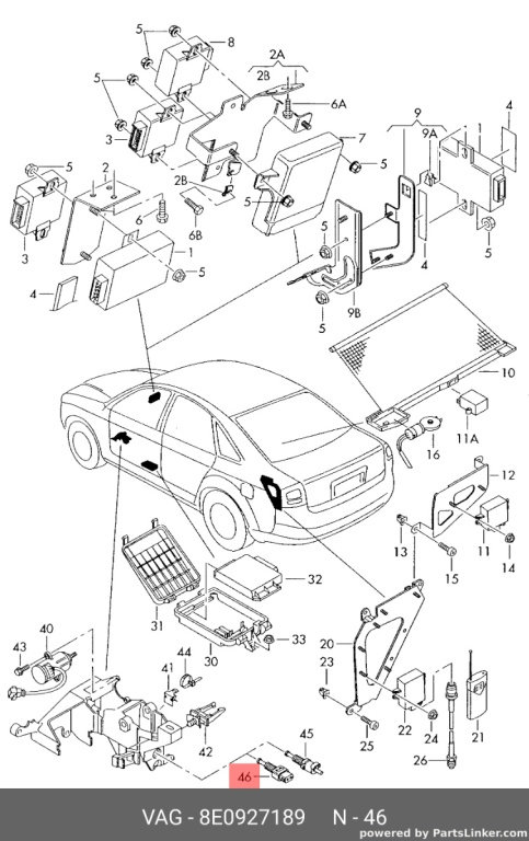 Switch frana 8E0927189 Audi A4 B6 Sedan 2003 1.8T AVJ OEM 8E0927189