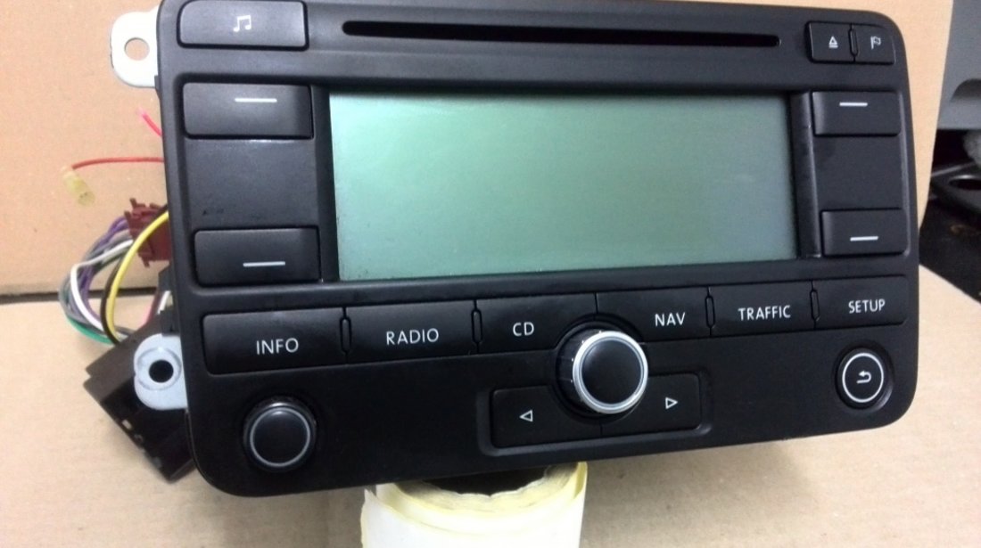 T1006 RADIO CD GPS MP3 NAVIGATIE VW TOURAN GOLF 5 6 PASSAT B6 JETTA + CABLU FIRE ANTENA RNS300