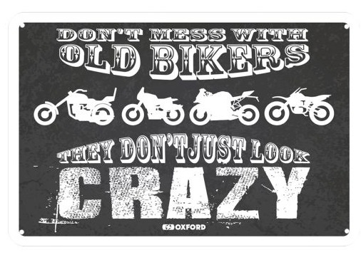 Tablita Ornamentala &quot;Don't Mess With Old Bikers&quot; Moto Oxford OX375