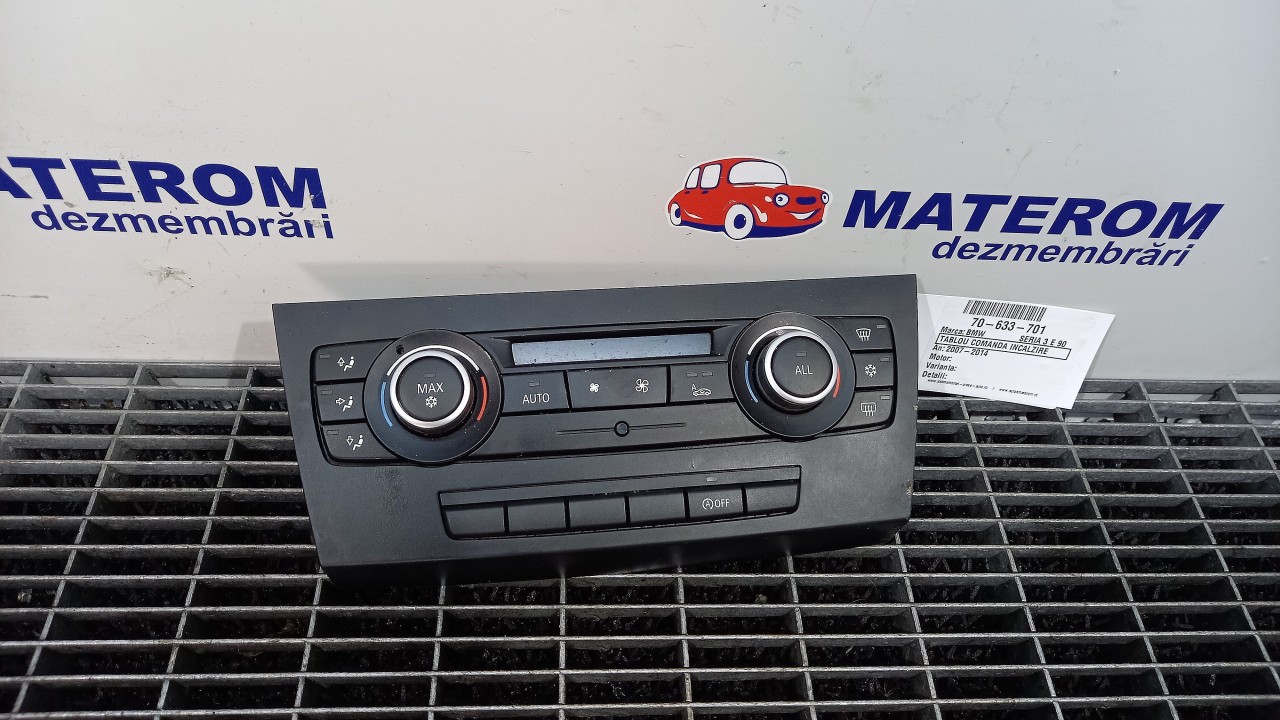 TABLOU COMANDA INCALZIRE BMW SERIA 3 E 90 - - (2007 2012)