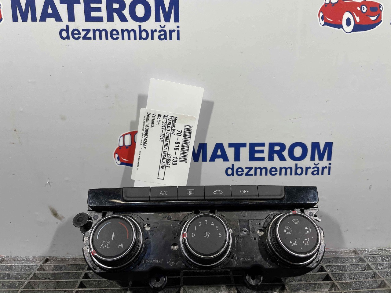 TABLOU COMANDA INCALZIRE VW PASSAT PASSAT - - (2014 2019)