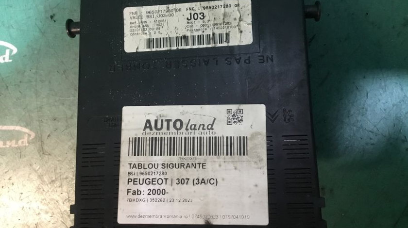 Tablou Sigurante 9650217280 Bsi Peugeot 307 3A/C 2000