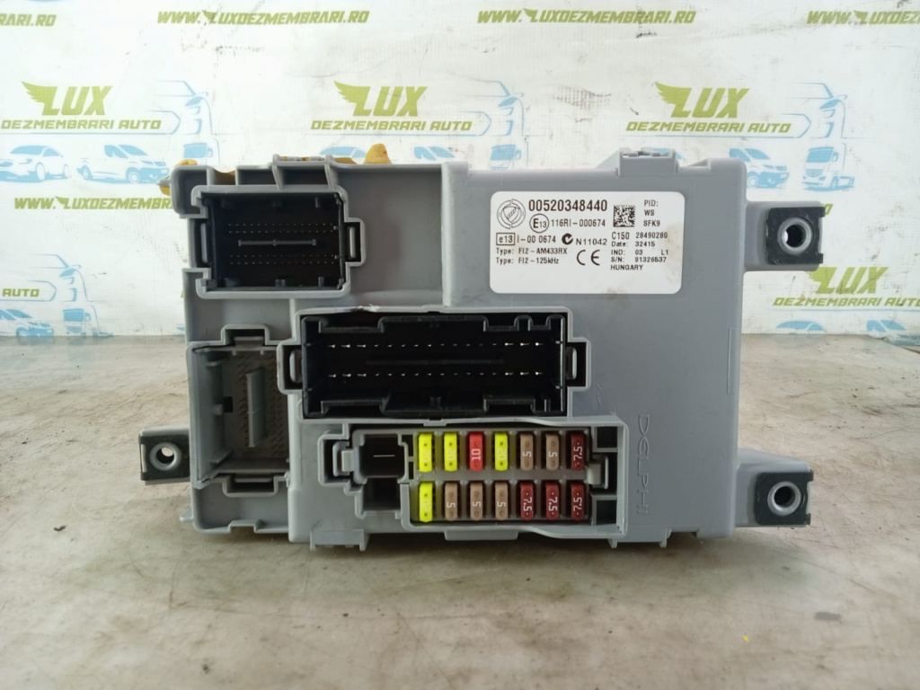 Tablou sigurante bord 00520348440 Fiat Punto 3 [2th facelift] [2012 - 2020] 1.4 benzina 1574266