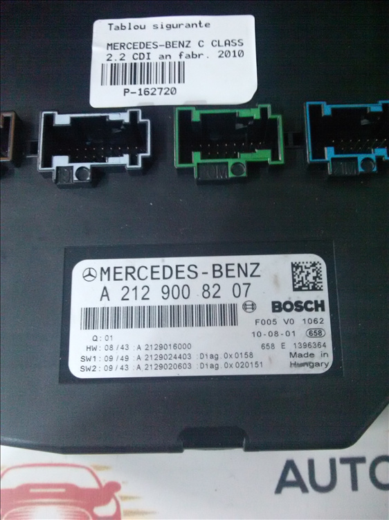 Tablou sigurante MERCEDES-BENZ C CLASS 2.2 CDI an fabr. 2010