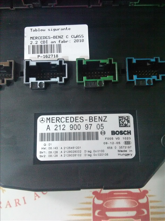 Tablou sigurante MERCEDES-BENZ C CLASS 2.2 CDI an fabr. 2010