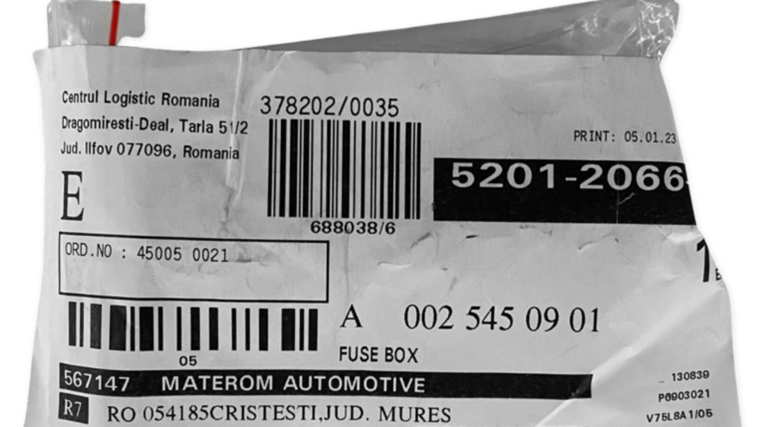 Tablou Sigurante Oe Mercedes-Benz A0025450901