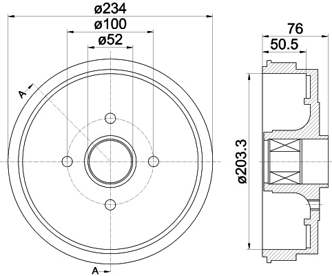 Tambur frana (94027500 TEXTAR)