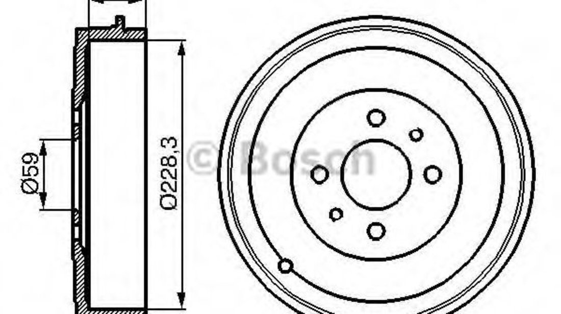 Tambur frana ALFA ROMEO 145 (930) (1994 - 2001) BOSCH 0 986 477 088 piesa NOUA