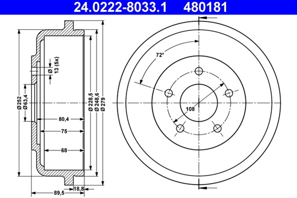 Tambur Frana Ate Ford 24.0222-8033.1