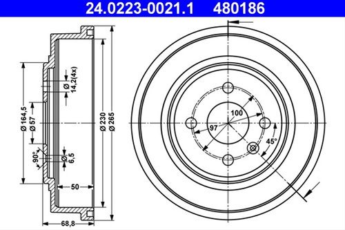 Tambur Frana Ate Opel 24.0223-0021.1