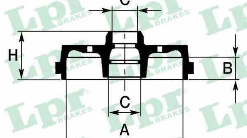 Tambur frana AUDI 50 86 LPR 7D0226