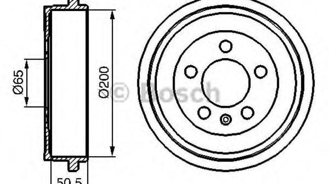 Tambur frana AUDI A2 (8Z0) (2000 - 2005) BOSCH 0 986 477 133 piesa NOUA