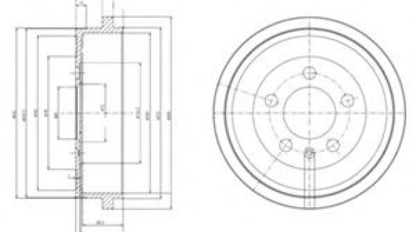 Tambur frana AUDI A2 (8Z0) (2000 - 2005) DELPHI BF463 piesa NOUA